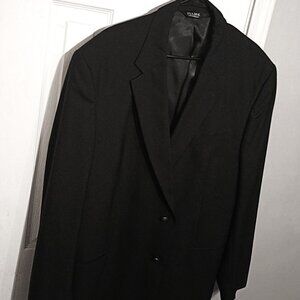 Joseph A. Bank Men Black Blazer With Eagle & Crown Metal Buttons  48L